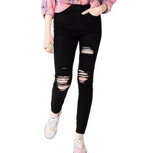 (5 for $25) SO Super High‎ Rise Jegging in Black Destructed Size 1/25